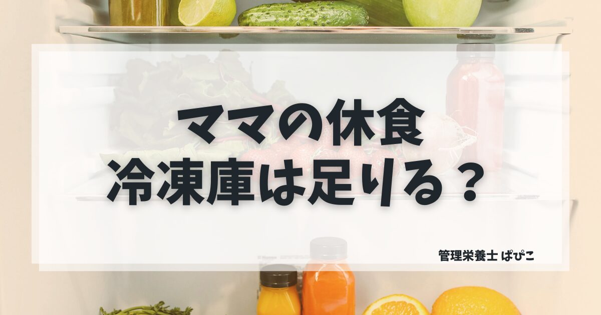 ママの休食に必要な冷凍庫の容量と収納のコツを解説するぱぴこのブログ