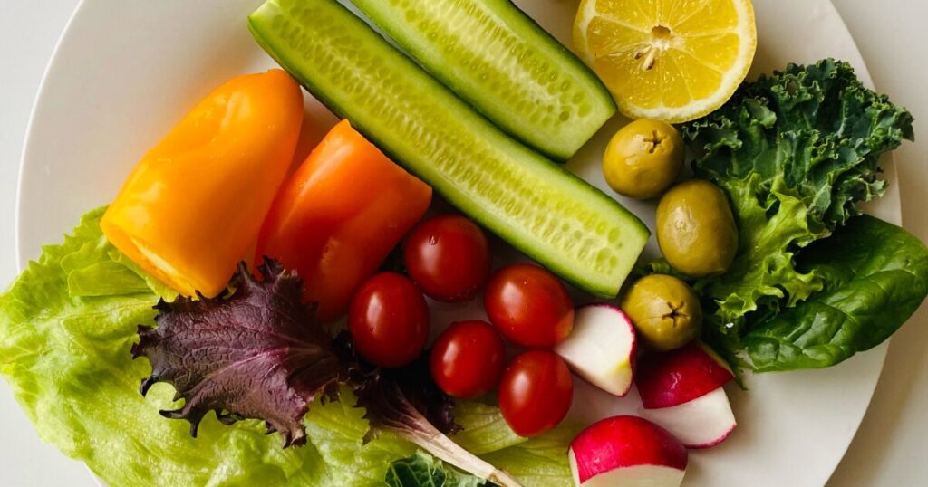 葉酸を含む緑黄色野菜をイメージした写真