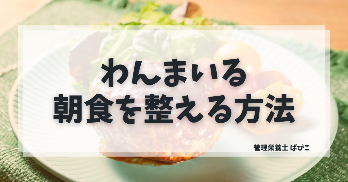 わんまいるは朝食に使えるかを管理栄養士が解説